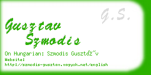 gusztav szmodis business card